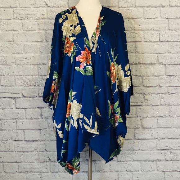 Umgee Tops - Umgee | Royal Blue Floral Kimono